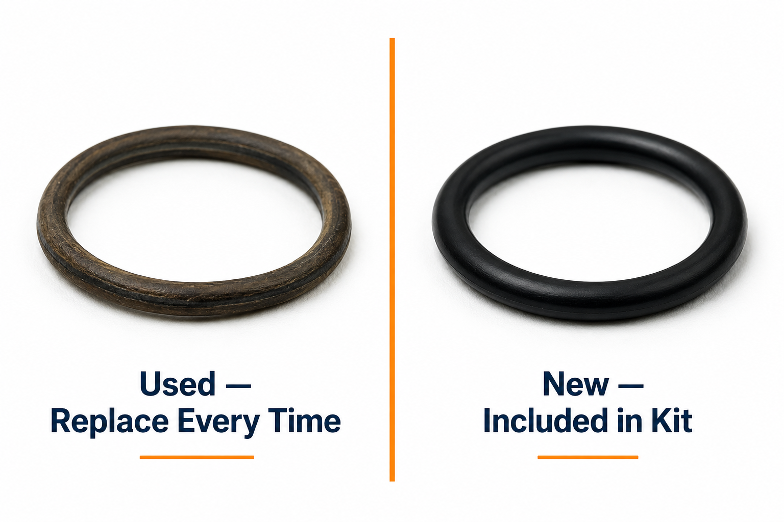 Replace the O-rings