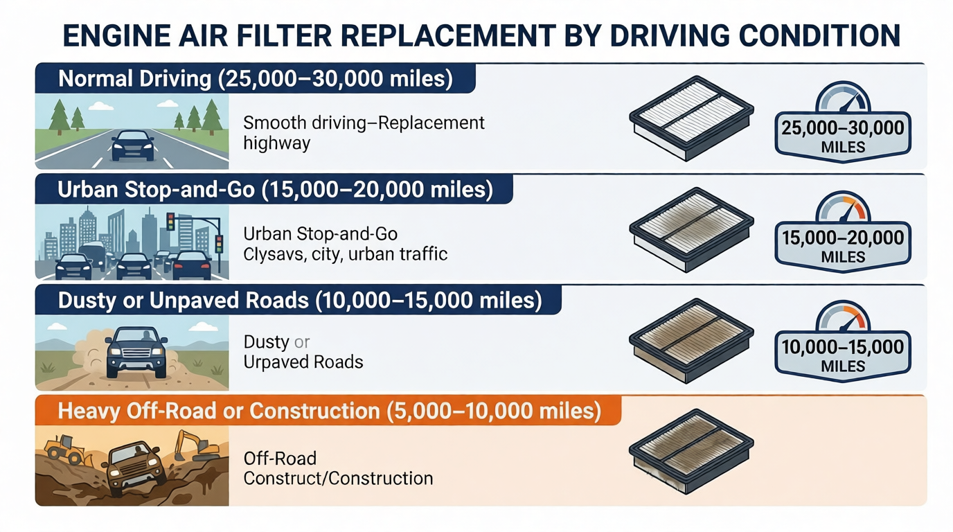 Standard Engine Air Filter Replacement Interval