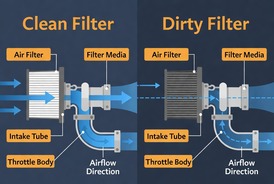 How a Clogged Air Filter Disrupts Engine Operation