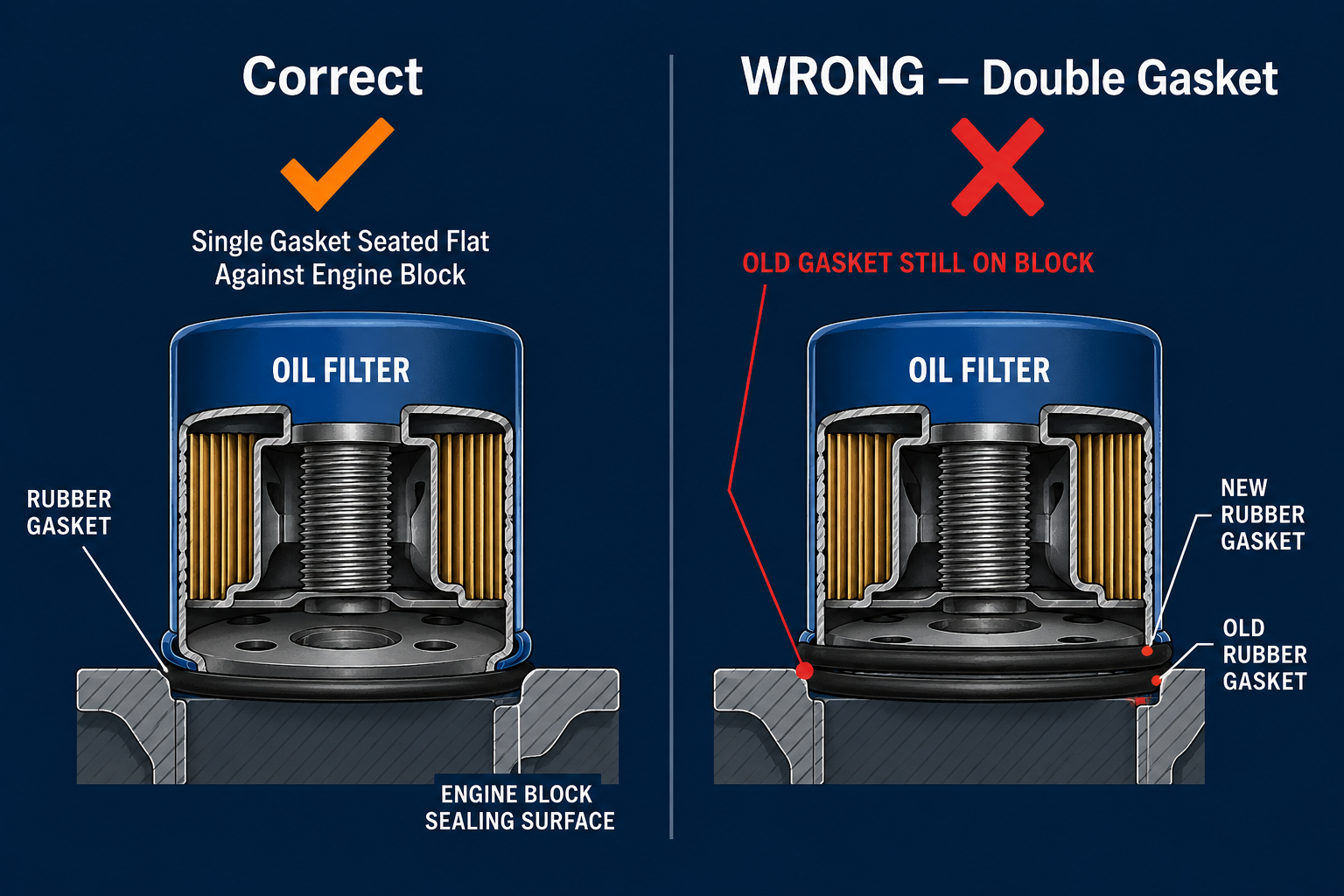 The Oil Filter Is Installed Correctly