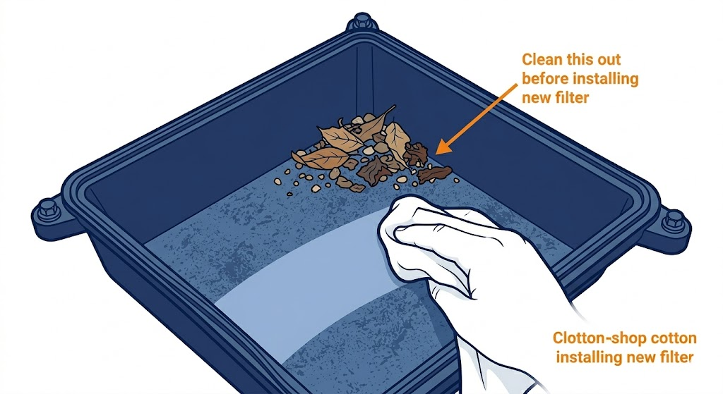  Inspect and wipe out the air box