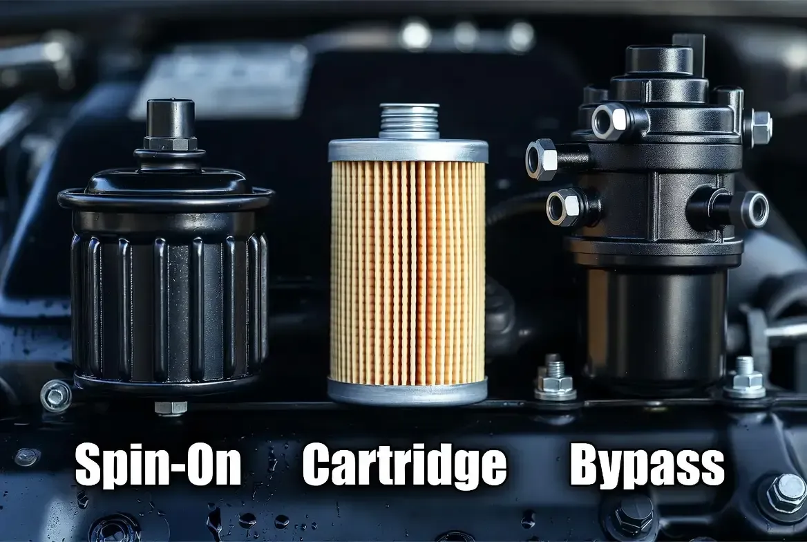 Types of Oil Filters: Spin-On vs Cartridge vs Bypass Explained