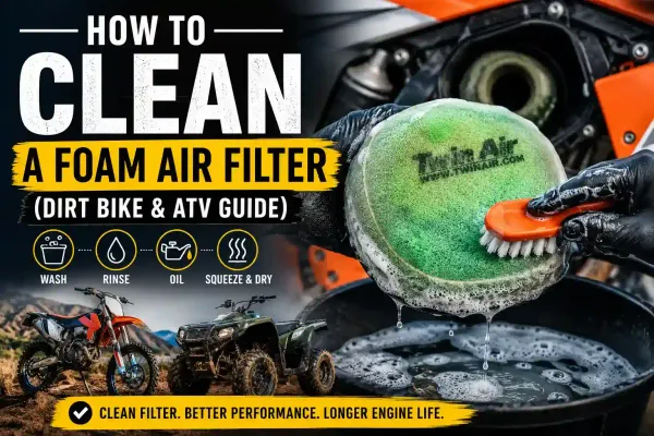 Foam air filter cleaning for dirt bike and ATV guide